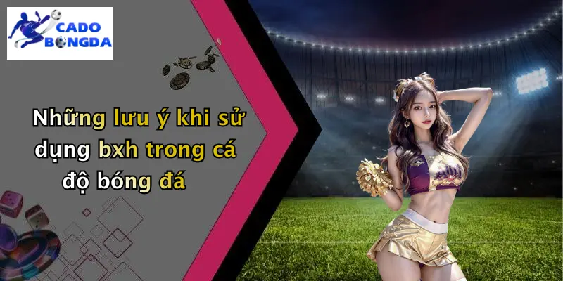 Những lưu ý khi sử dụng bxh trong cá độ bóng đá