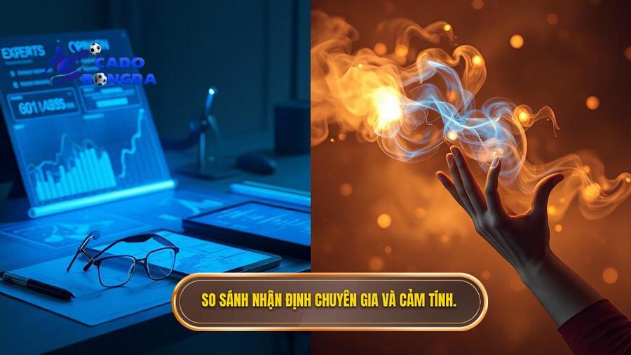 So sánh nhận định chuyên gia và cảm tính.